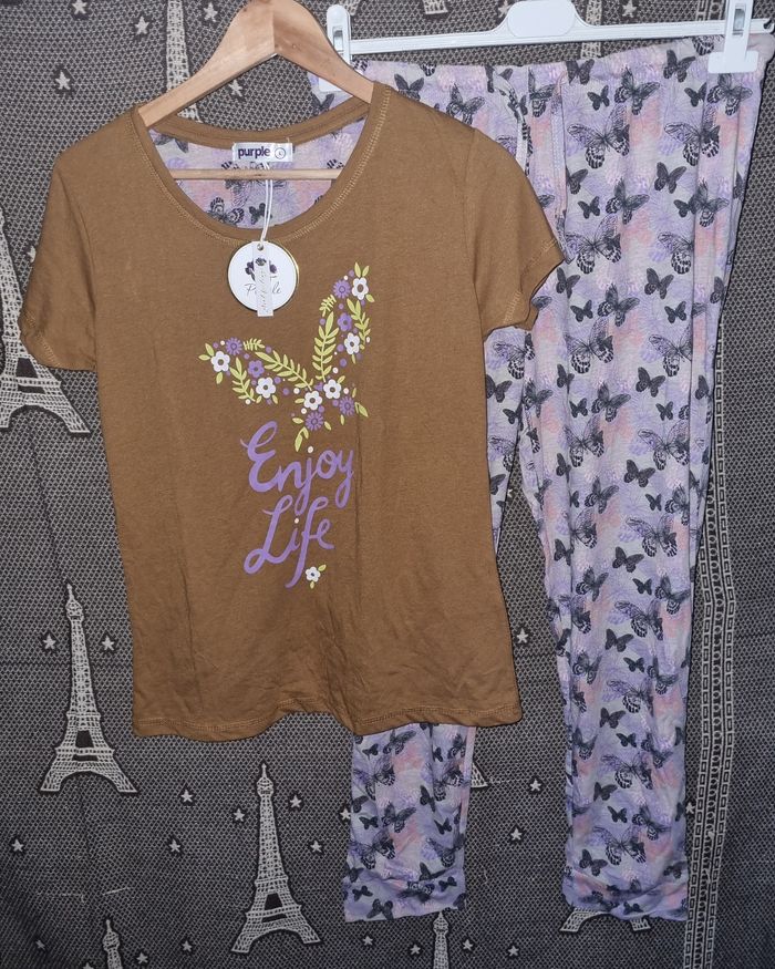 Ensemble pyjama papillons taille L