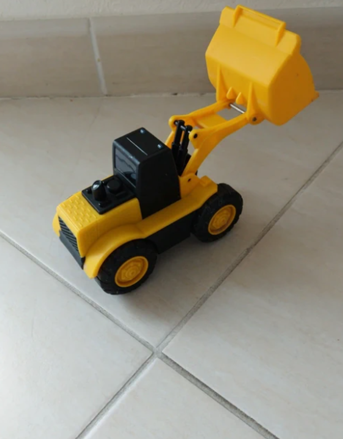 Tracteur chargeur- véhicule jouet enfant jaune et noir