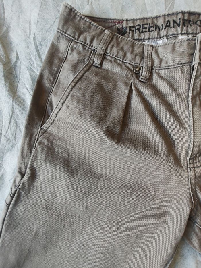 Chino gris marron Freeman T Porter Taille 39 - photo numéro 8