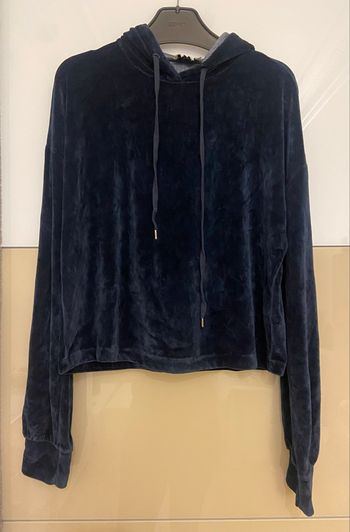 Sweat-shirt velours marine femme L/XL