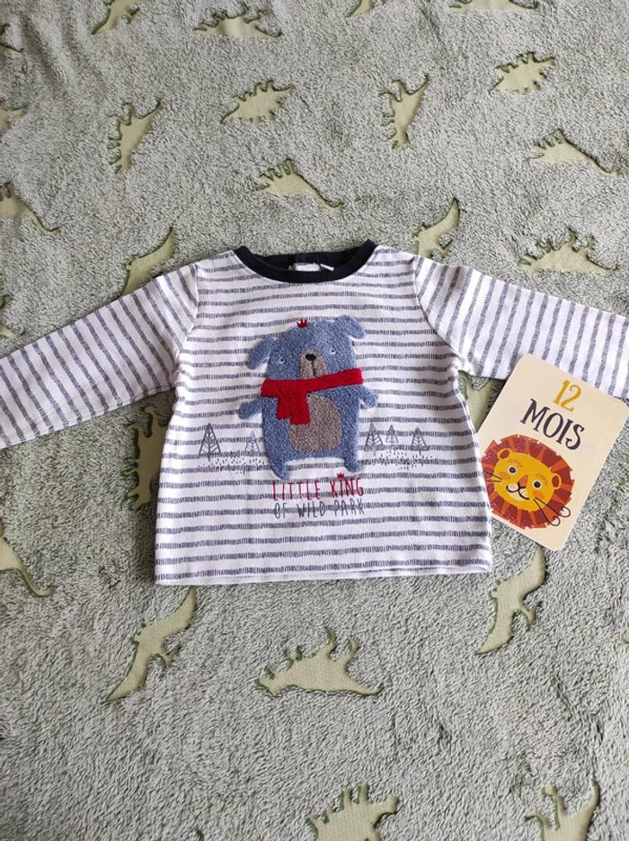 Tee-shirt manches longues 12 mois