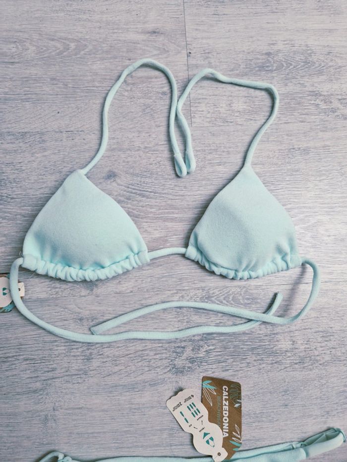 Maillot de bain bikini 2 pièces Calzedonia neuf avec étiquette turquoise - photo numéro 3