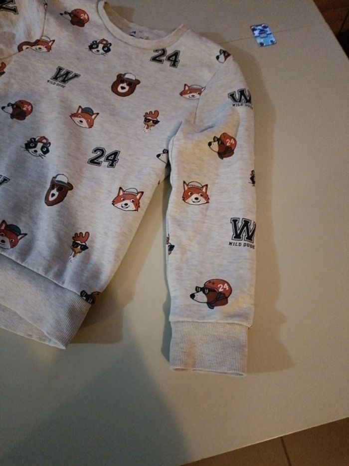 Pull c&A animaux de la forêt 10 ans - photo numéro 3
