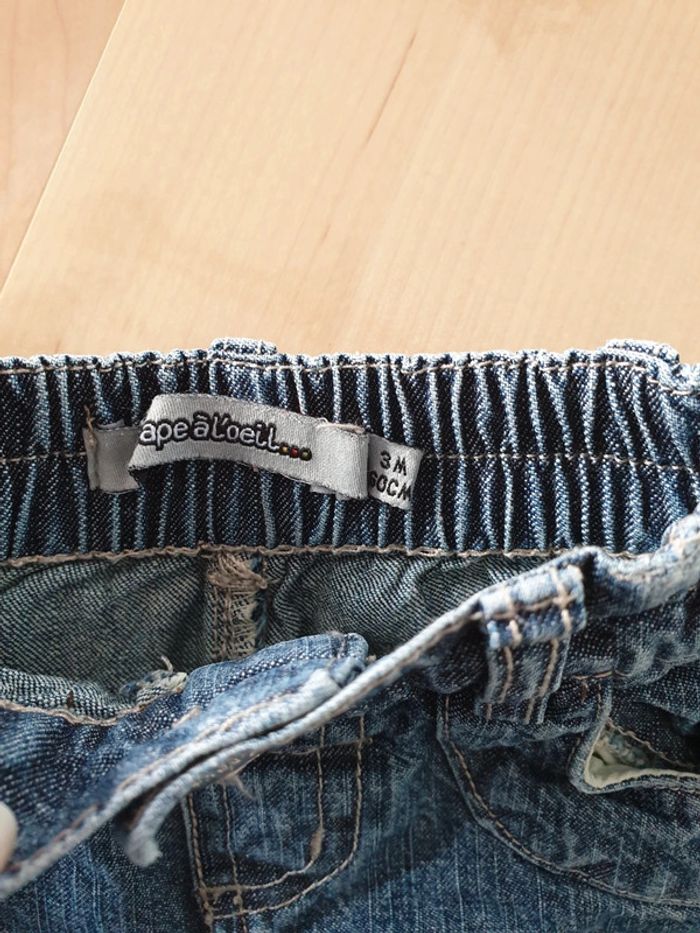 Jean bleu bébé 3 mois Tape à l'oeil - photo numéro 2