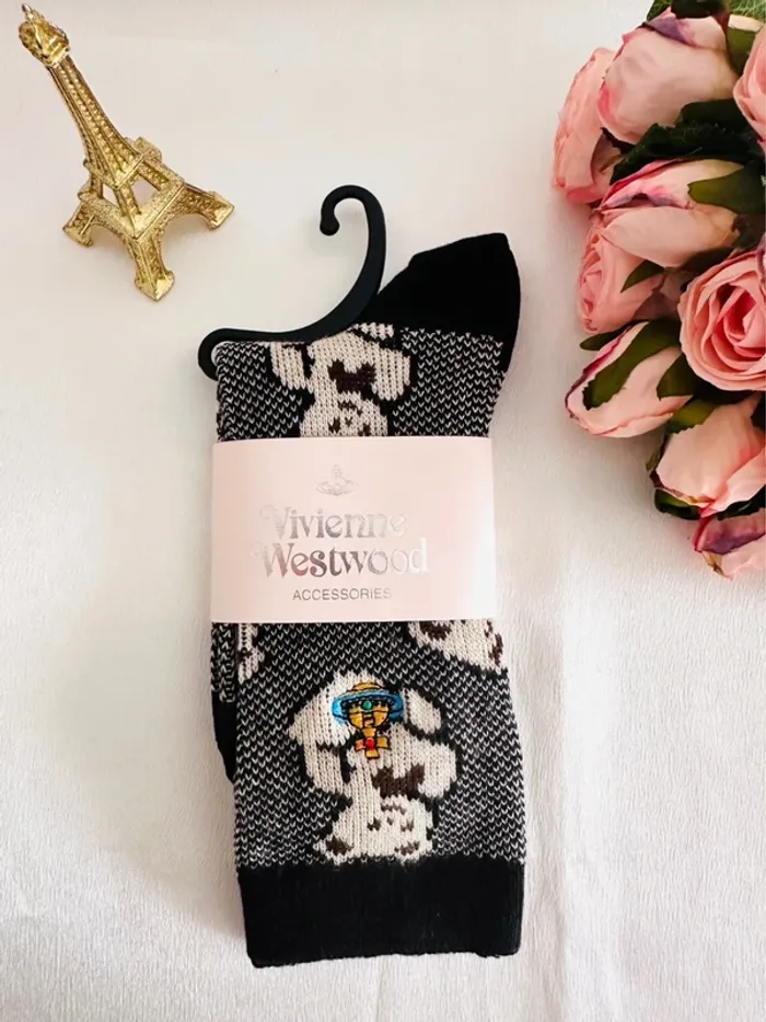 Chaussettes Vivienne Westwood – Ours et logo orbite brodé – Édition japonaise exclusive - photo numéro 2