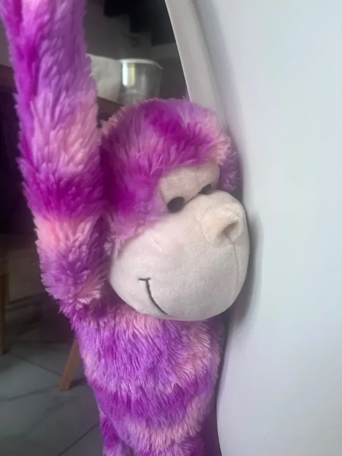 Peluche singe violet - photo numéro 2