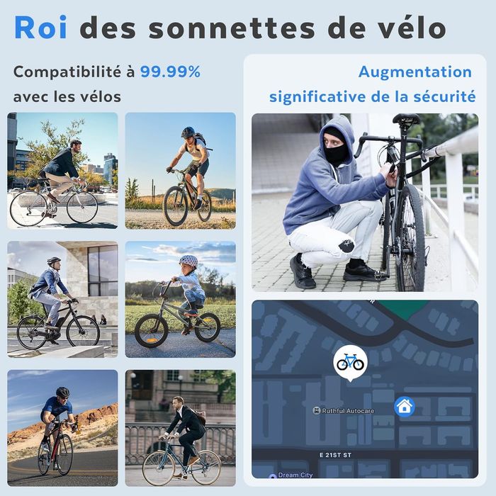 Mini Sonnette Vélo Sonore 100-110dB - Klaxon Fort Étanche Guidon 22-31.8mm, VTT, Vélo Électrique, Vé - photo numéro 2