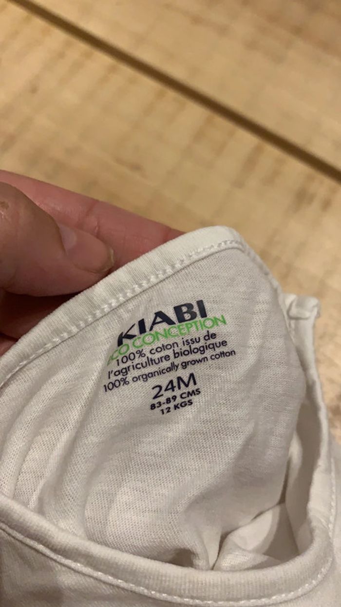 Tee-shirts manche longue blanc Kiabi 24 mois - photo numéro 3