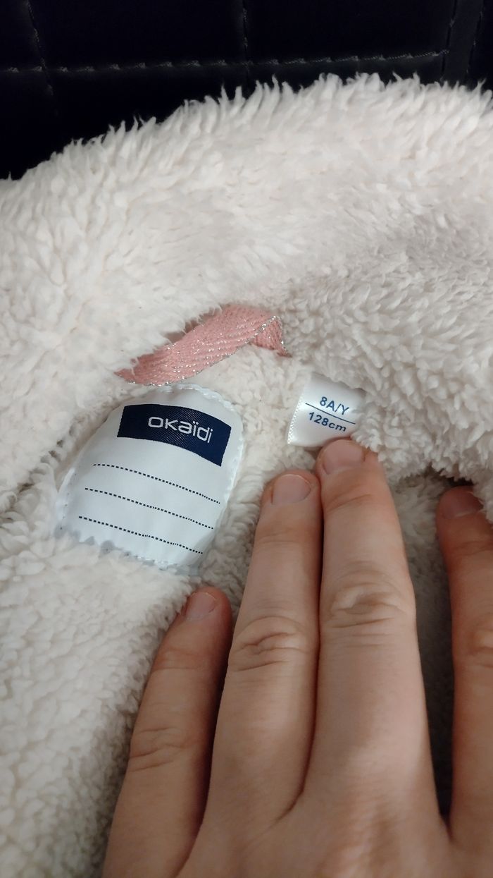 Veste chaude en velours rose. - photo numéro 3