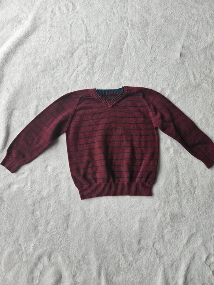 Pull fin col V 3 ans in extenso