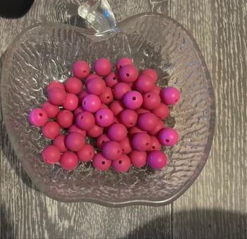 Perles rondes fuschia