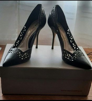 Escarpins San Marina modèle NATA - Noir Cuir - Pointure 36

