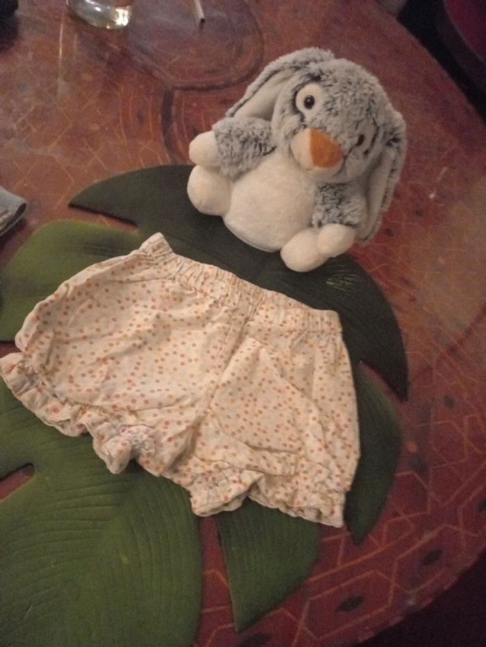 Lot 2 shorts coton 9 a 12 mois - photo numéro 2