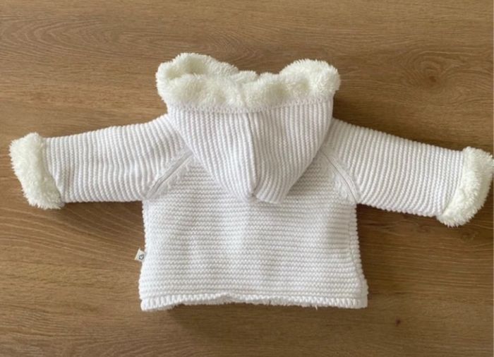 Gilets mixte Cadet Rousselle blanc   Chaud  taille  1 mois - photo numéro 8