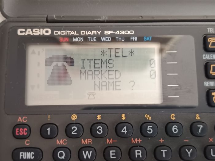 Agenda électronique Casio 32KB Digital Diary SF-4300BK avec fonction secrète - photo numéro 2