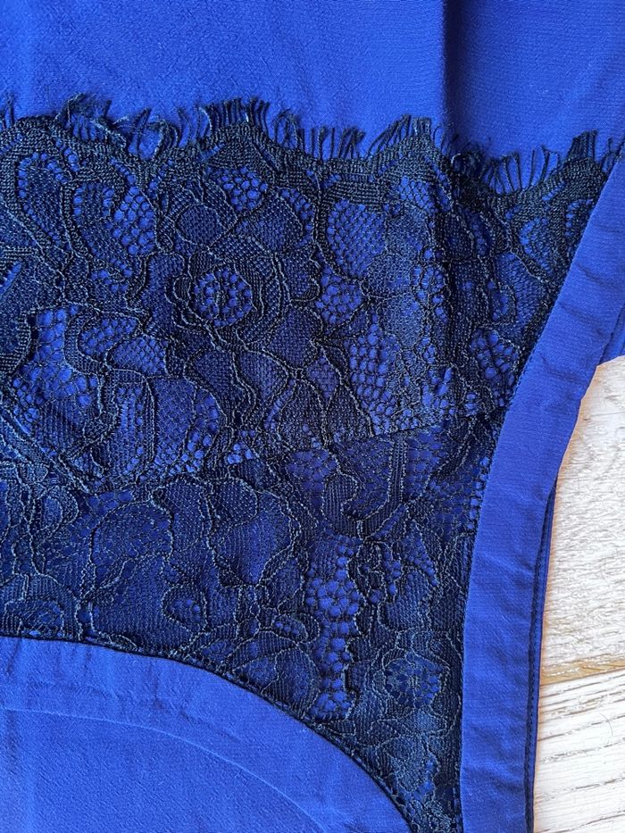 Top See U Soon  bleu marine dentelle noire - photo numéro 7