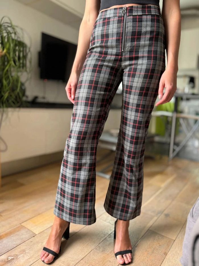 Pantalon évasé à carreaux écossais  Suite Benedict Size S - photo numéro 2
