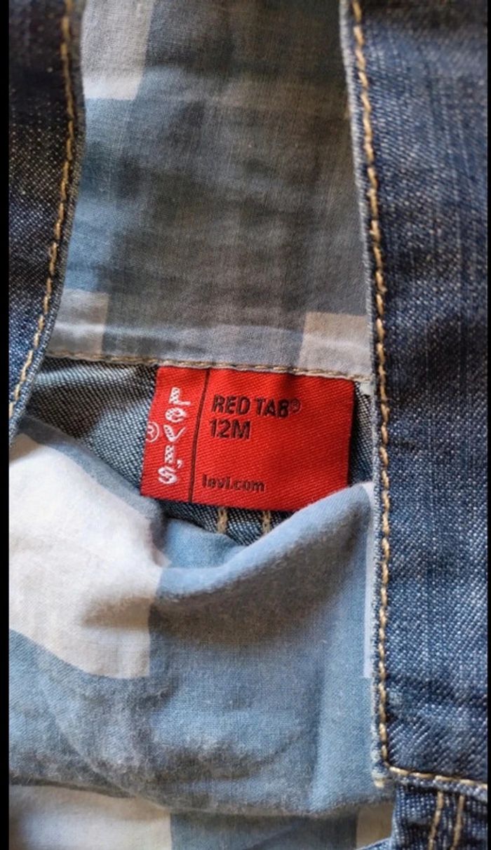 Salopette short en jean Levis 12M - photo numéro 3