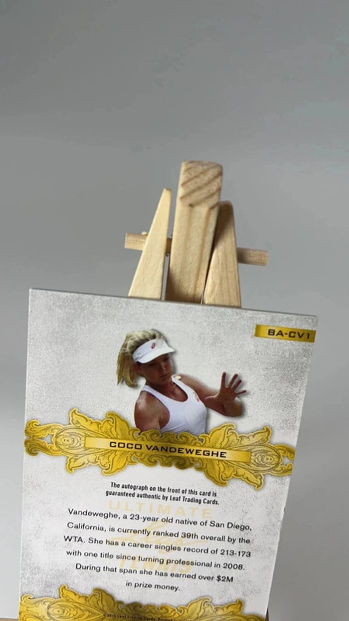 2015 Leaf Ultimate Tennis Coco Vandeweghe #BA-CV1 - photo numéro 7