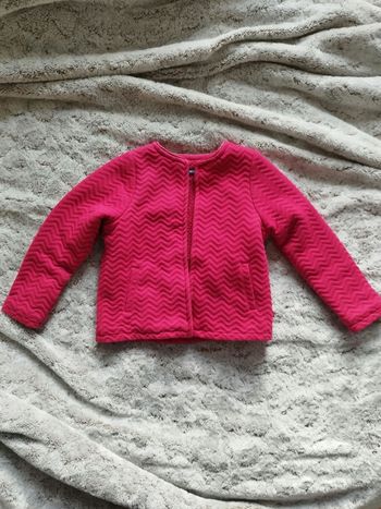 Veste rose framboise taille 4 ans doublée Okaidi