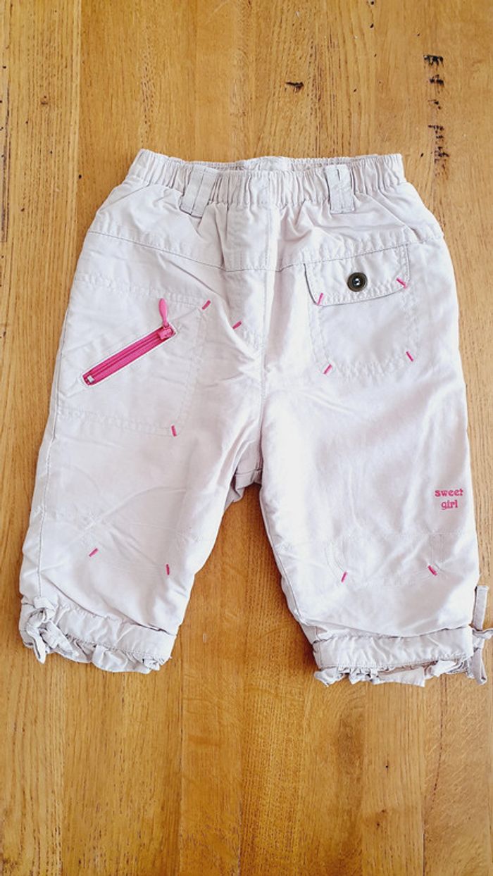 Pantalon beige doublé, taille 6 mois