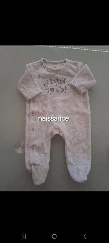 Pyjama gris naissance