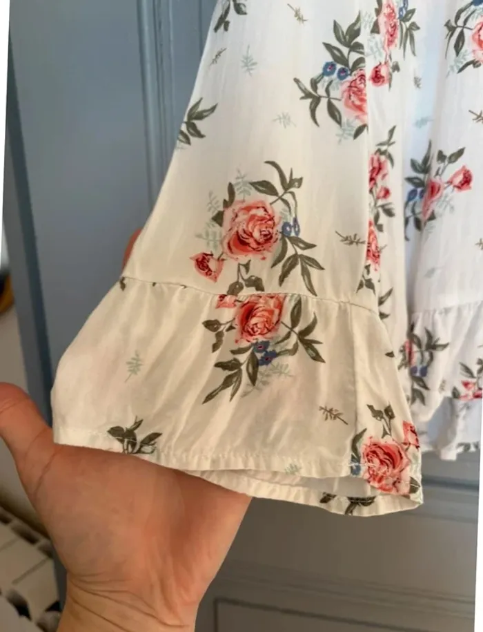 Blouse fleurie à volants H&M - photo numéro 3