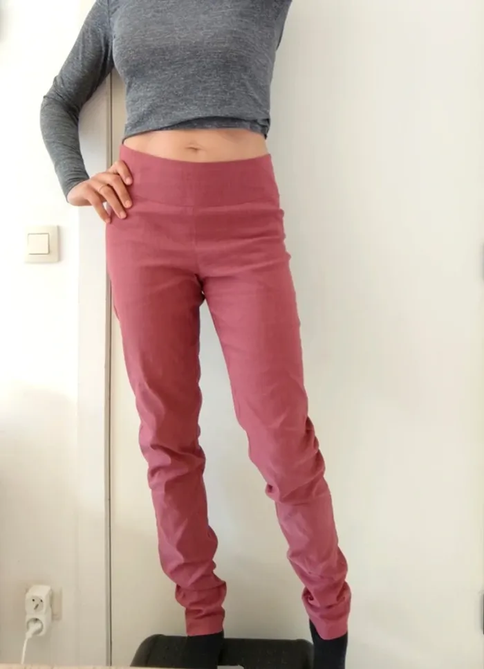 Beau pantalon Sarah Pacini couleur brique irisé 38
