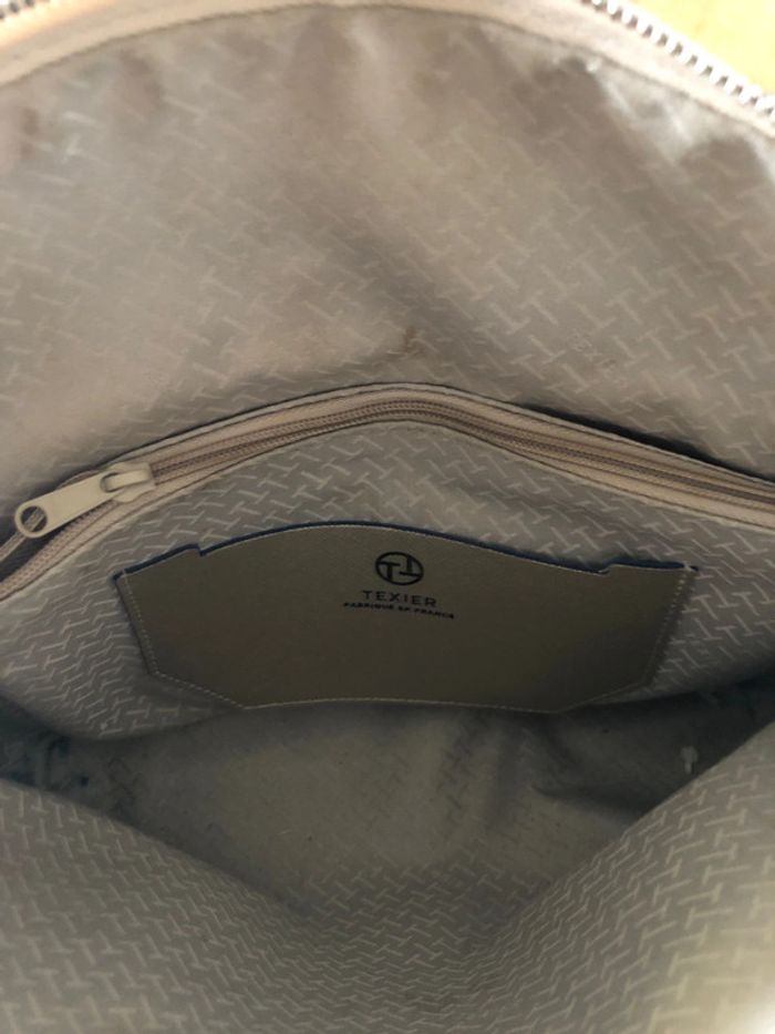 Sac à main Texier couleur beige irisé - photo numéro 14