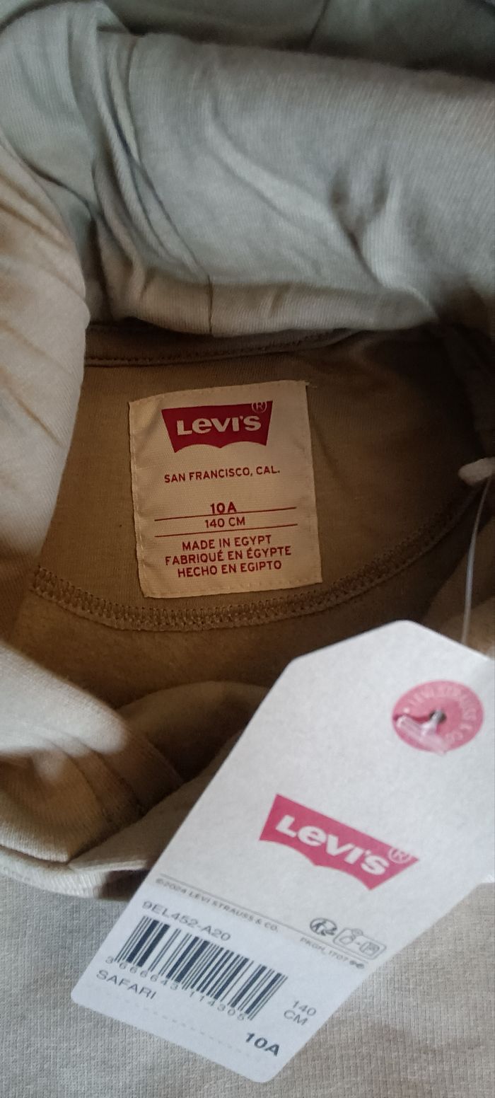 Levi's, sweat à capuche enfant, écru. Taille 10 ans. Neuf. - photo numéro 8