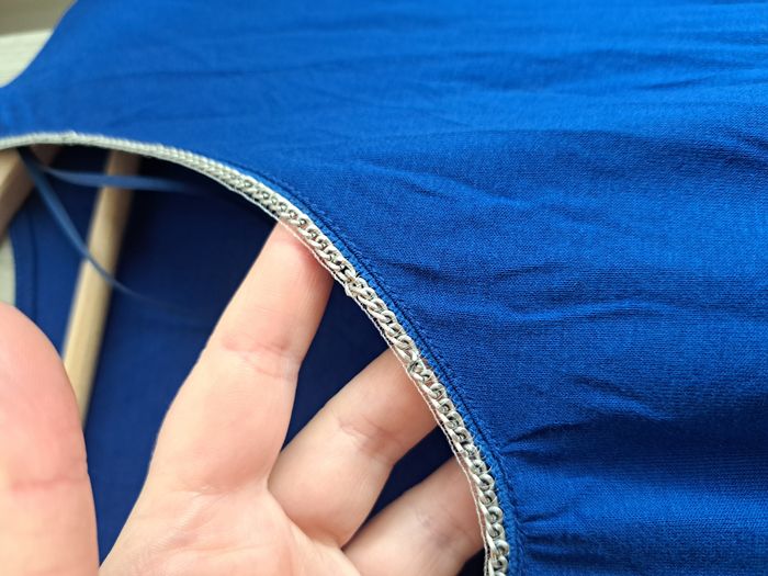T-shirt bleu à chainettes Camaieu - photo numéro 2