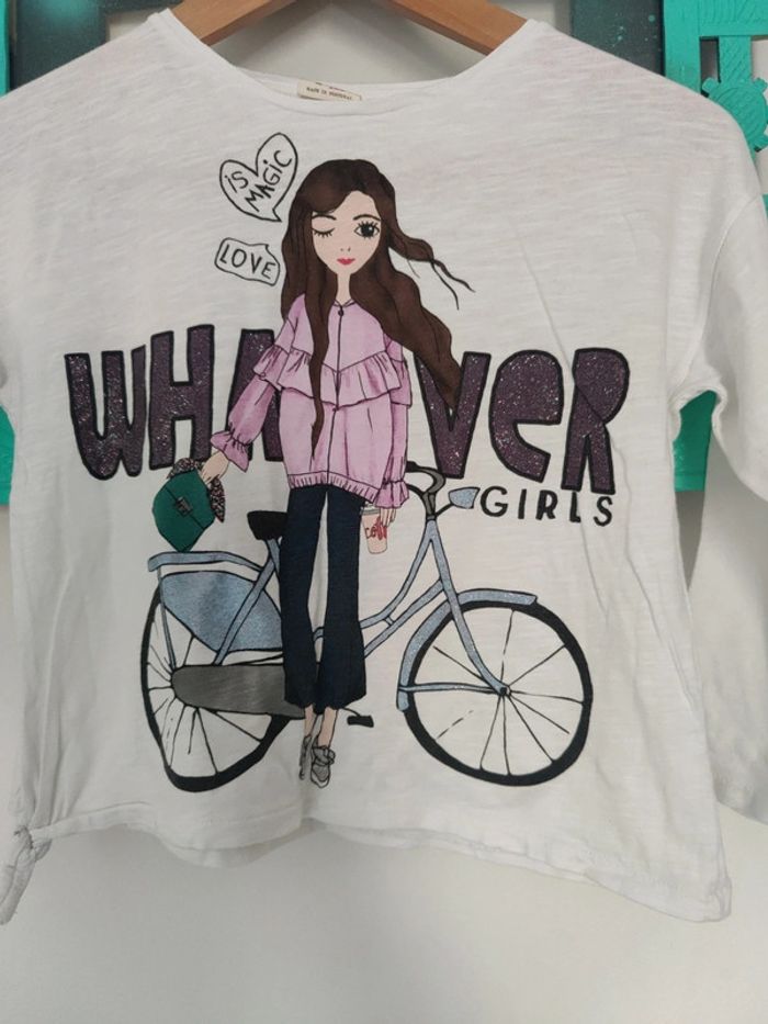 💐 tee shirt manches longues Zara fille en 7 ans💐 - photo numéro 2