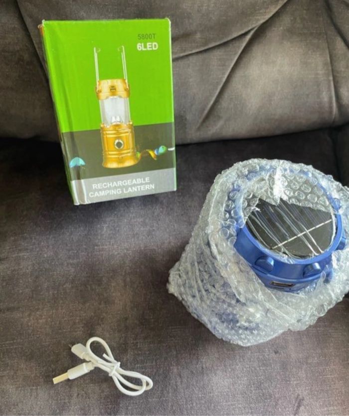 Lampe tempête ou torche à recharge solaire ou USB neuve - photo numéro 2