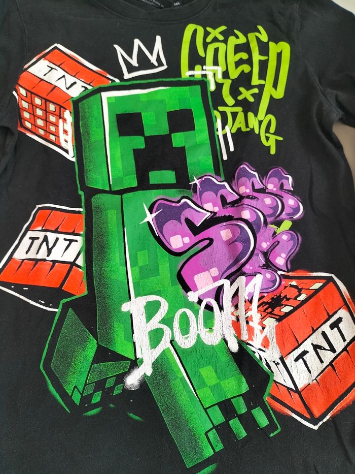 🖤 T-shirt manches longues Minecraft - Taille 14 ans - Bon état 🖤 - photo numéro 2