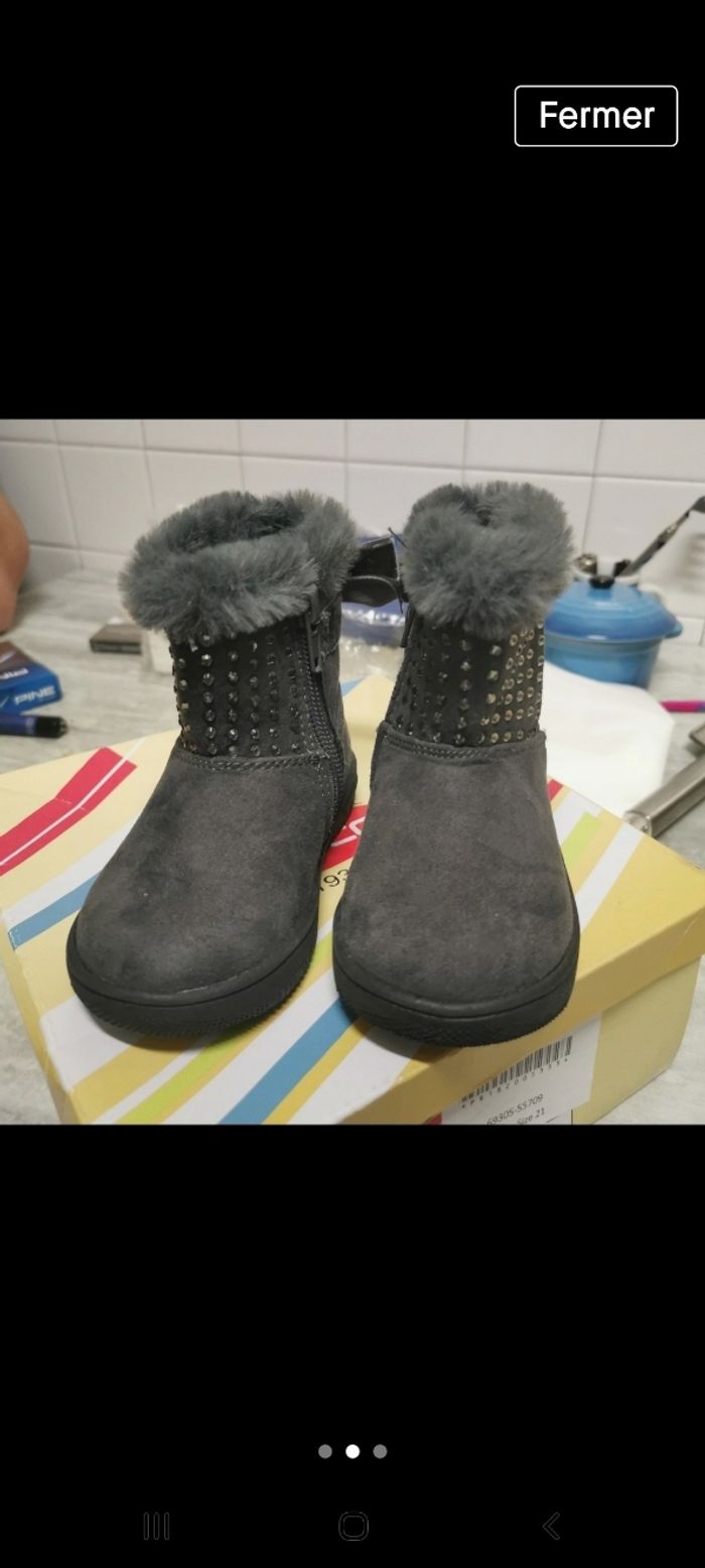 Bottes grise filles "Balducci" taille 21 - photo numéro 2