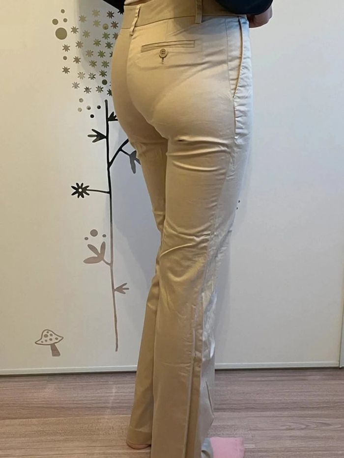 Pantalon Massimo Dutti crème - photo numéro 4