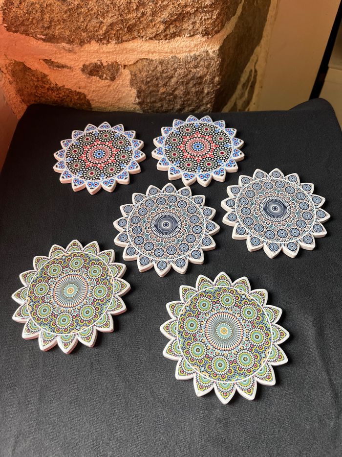 Magnifique lot de 6 dessous de verres GBT - photo numéro 8
