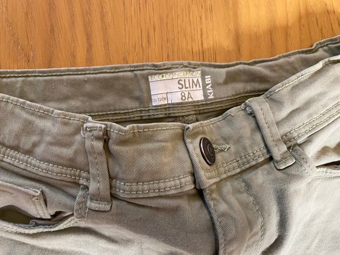 Kiabi Jean slim vert kaki Taille 8 ans - photo numéro 5
