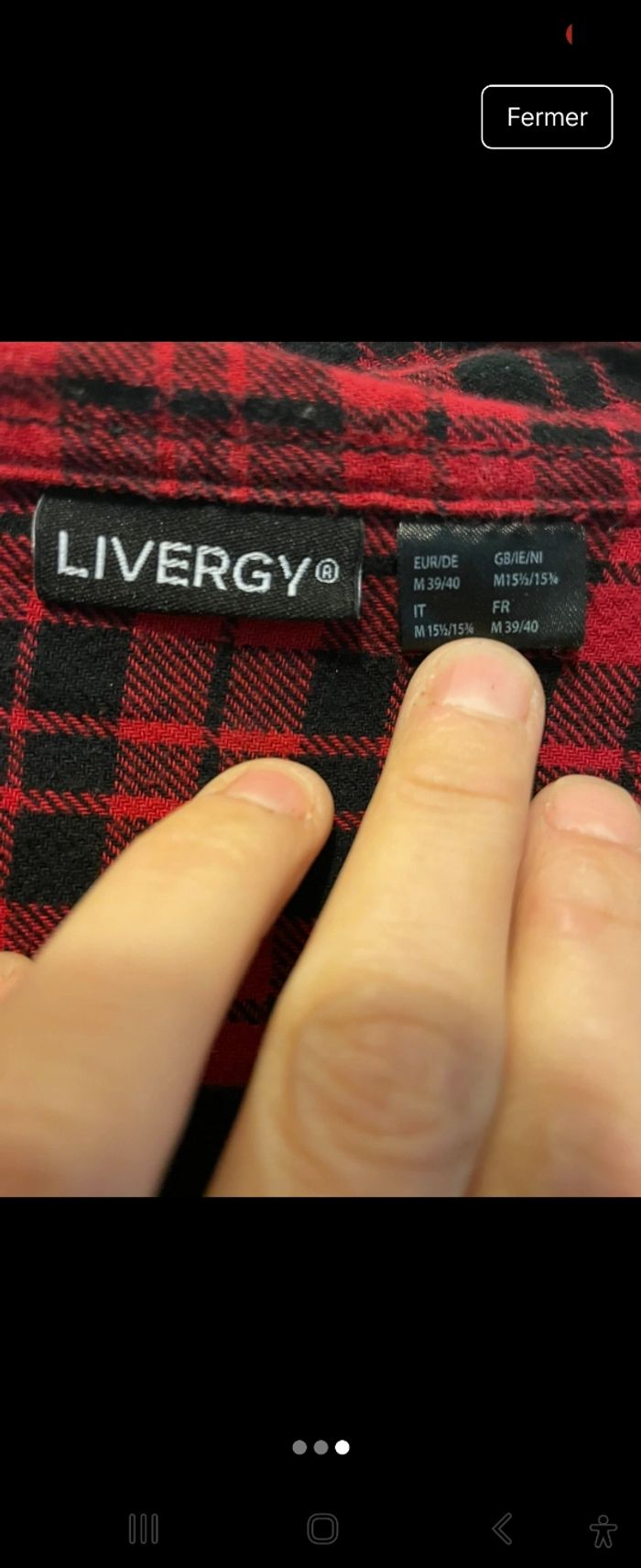 Chemise a carreaux homme - photo numéro 3