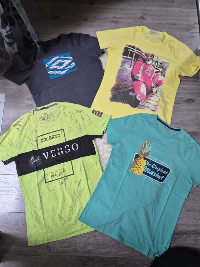 Lot de 4 Tee-shirts à manches courtes pour homme