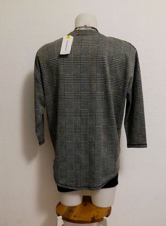 🤎 Pulls gris manches 3/4 pour femme taille S - photo numéro 3