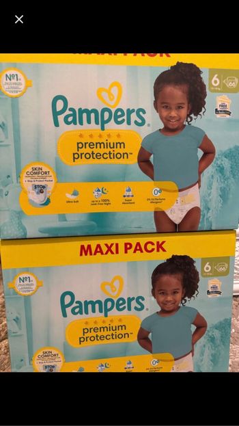 2 carton de couche Pampers taille 6