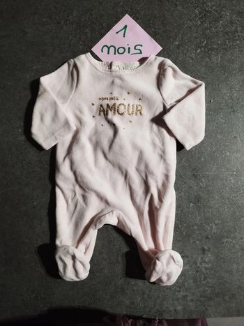 Pyjama "mon petit amour" 1 mois