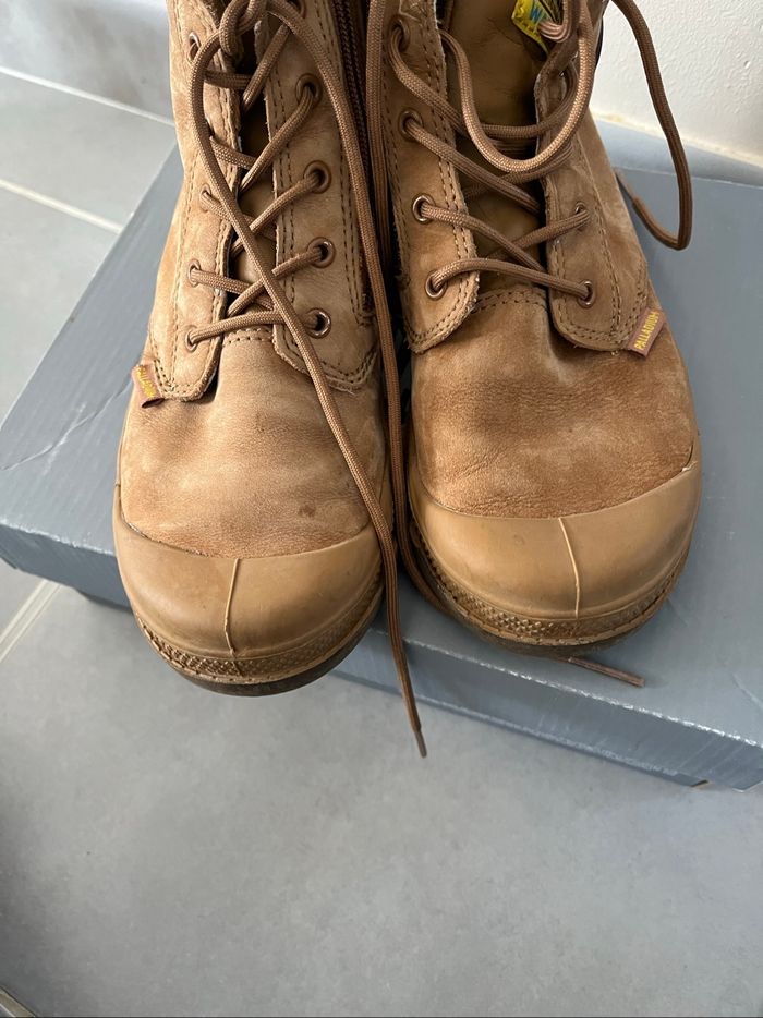 Bottines palladium marron camel, 34, comme neuve - photo numéro 5