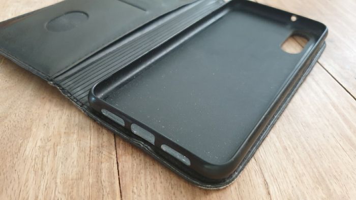 Housse de protection et porte cartes en cuir noir pour téléphone portable Huawei P20 - photo numéro 5