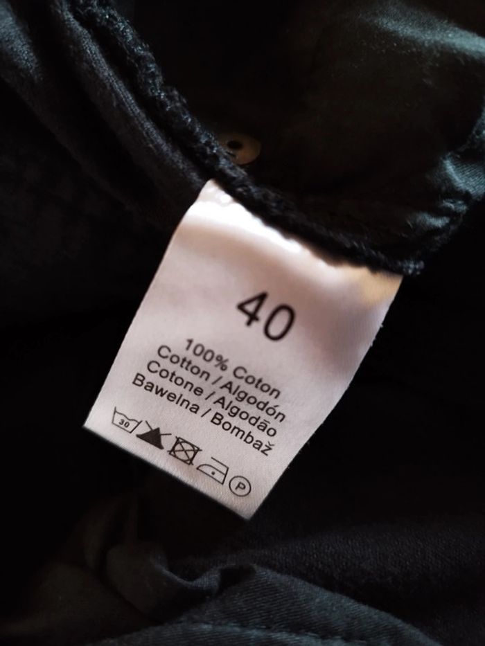 Pantacourt velours noir femme 40 - photo numéro 5
