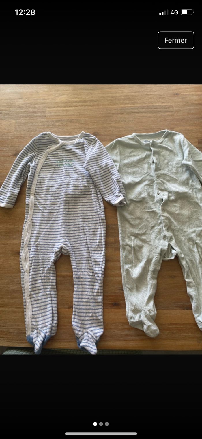 Pyjamas velours manches longues - photo numéro 2