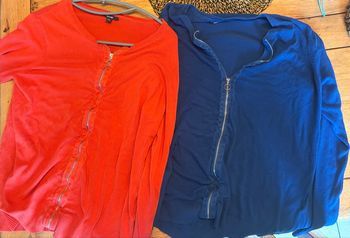 Lot 2 gilets fin zip