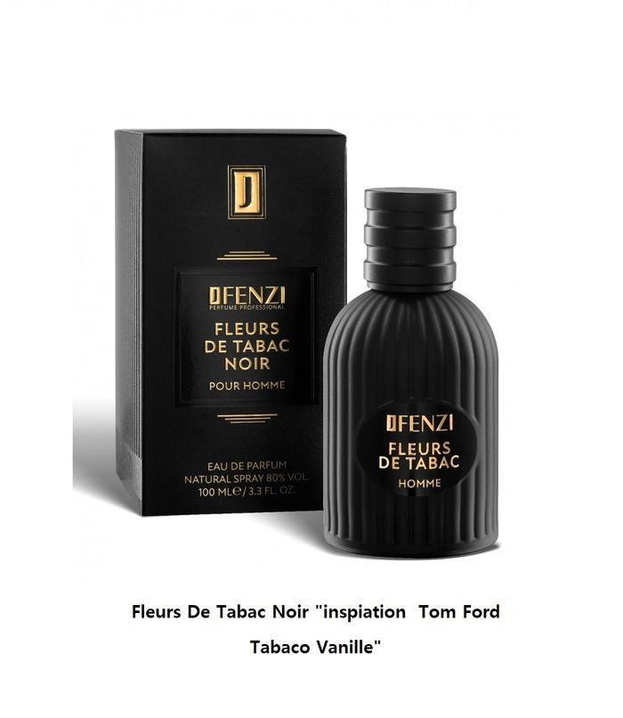 Fleurs De Tabac Noir "inspi Tom Ford Tabaco Vanille" eau de parfum  homme 100 ml