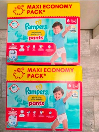 🍼 Pampers Premium Protection Pants T6
Lot de 2 × 66 couches (13–19 kg)